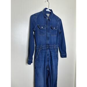 Polo Ralph Lauren Girls Size 14 Blue Denim Jumpsuit Coverall Medium Wash